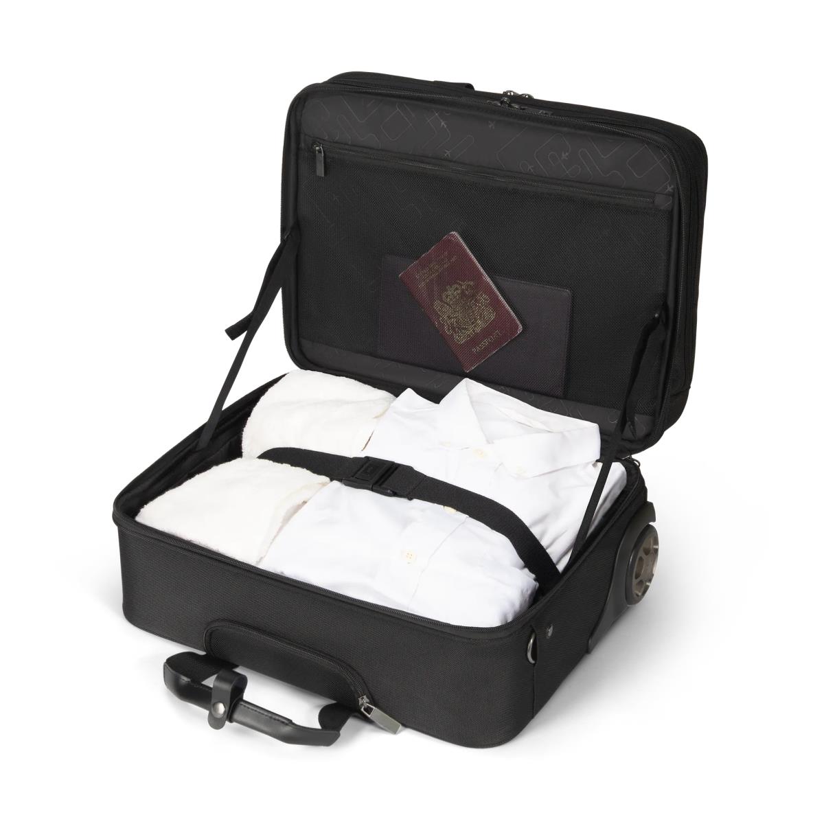 DICOTA Top Traveller Roller Seven - 14-16in Notebook Case - Black / 1680d Recycled Pet Polyester