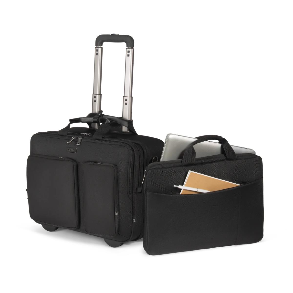 DICOTA Top Traveller Roller Seven - 14-16in Notebook Case - Black / 1680d Recycled Pet Polyester