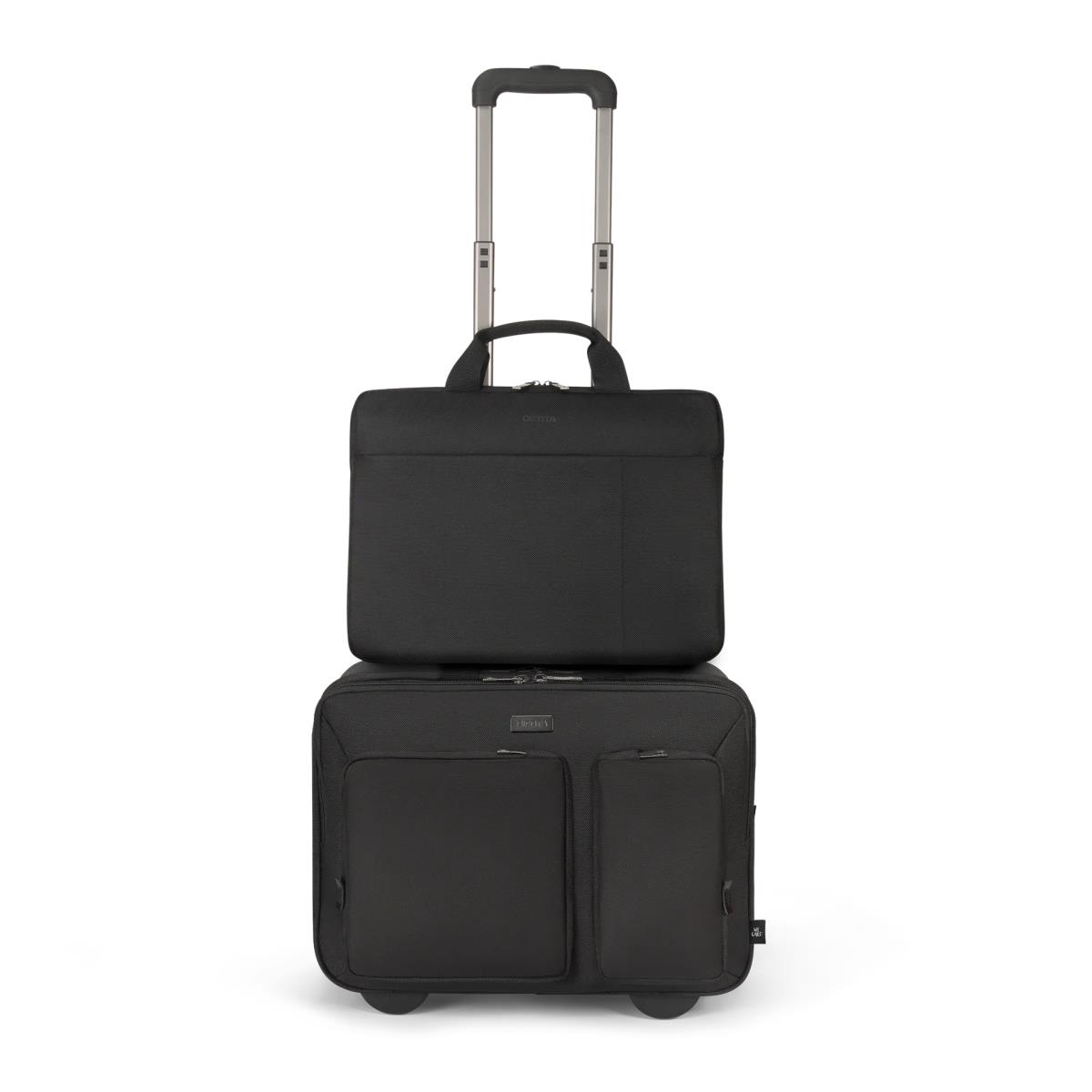 DICOTA Top Traveller Roller Seven - 14-16in Notebook Case - Black / 1680d Recycled Pet Polyester