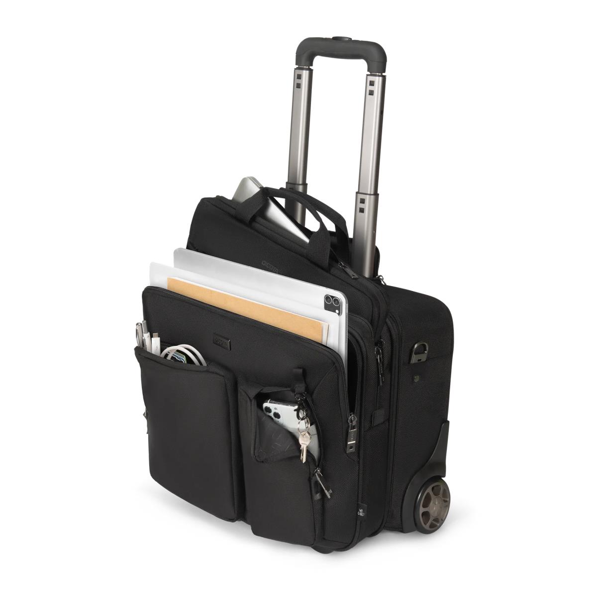 DICOTA Top Traveller Roller Seven - 14-16in Notebook Case - Black / 1680d Recycled Pet Polyester