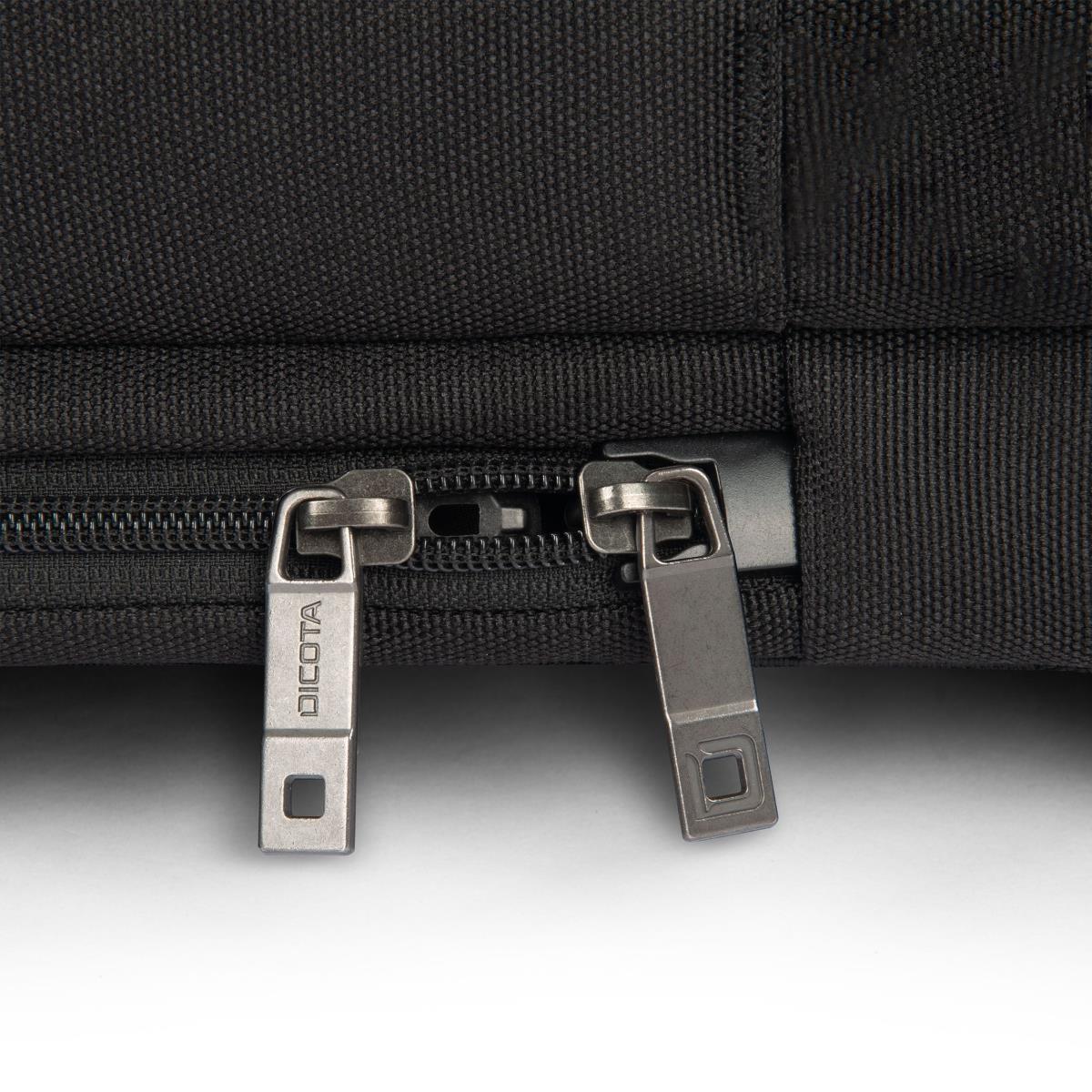 DICOTA Top Traveller Five - 12-14in Notebook Case - Black / 900d Recycled Pet Polyester
