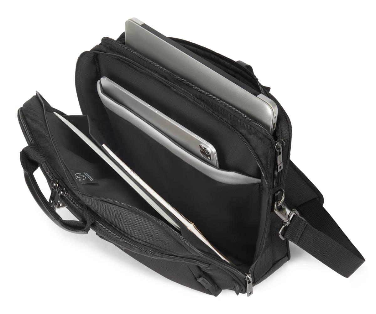 DICOTA Top Traveller Seven - 12-14in Notebook Case - Black / 1680d Recycled Pet Polyester