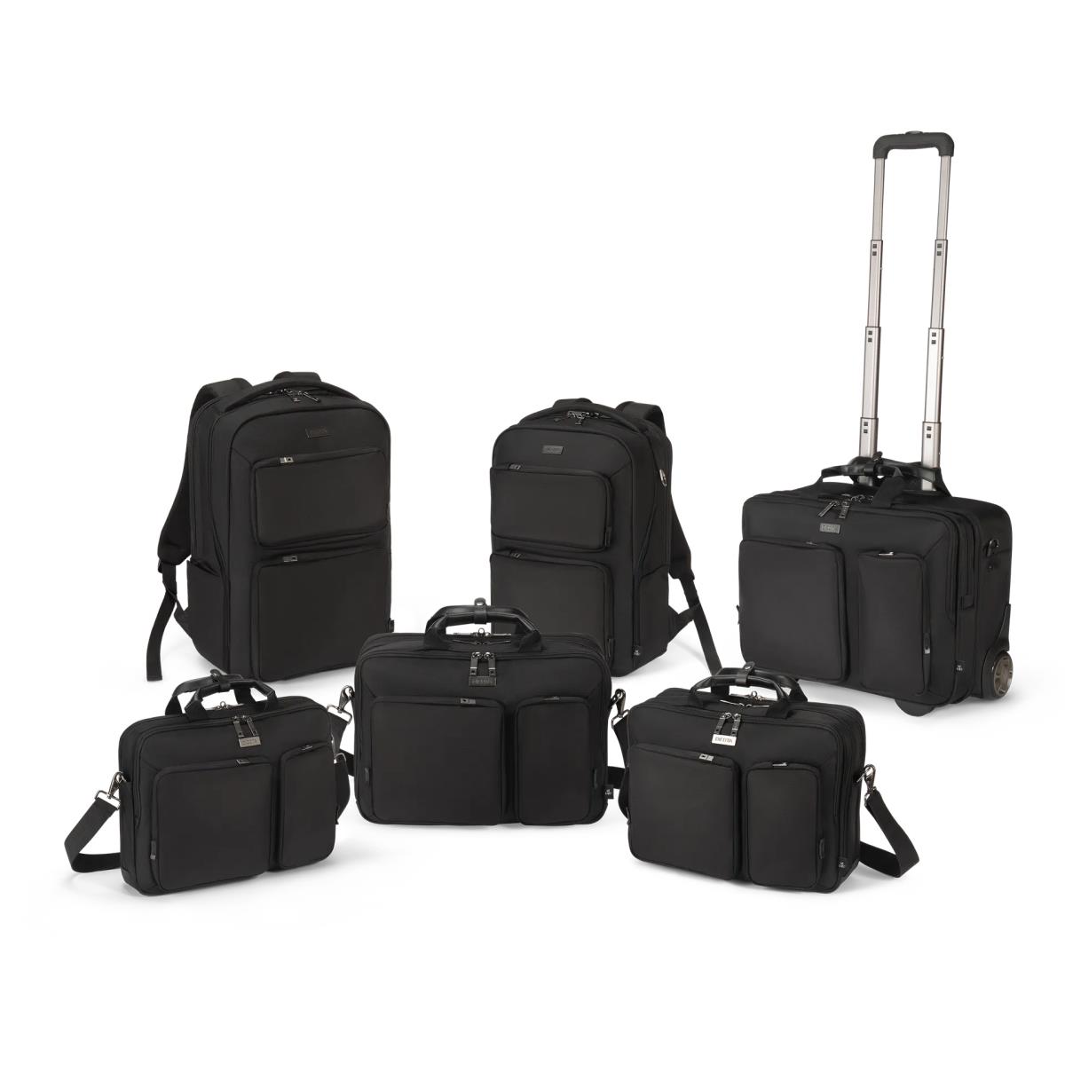 DICOTA Top Traveller Seven - 12-14in Notebook Case - Black / 1680d Recycled Pet Polyester