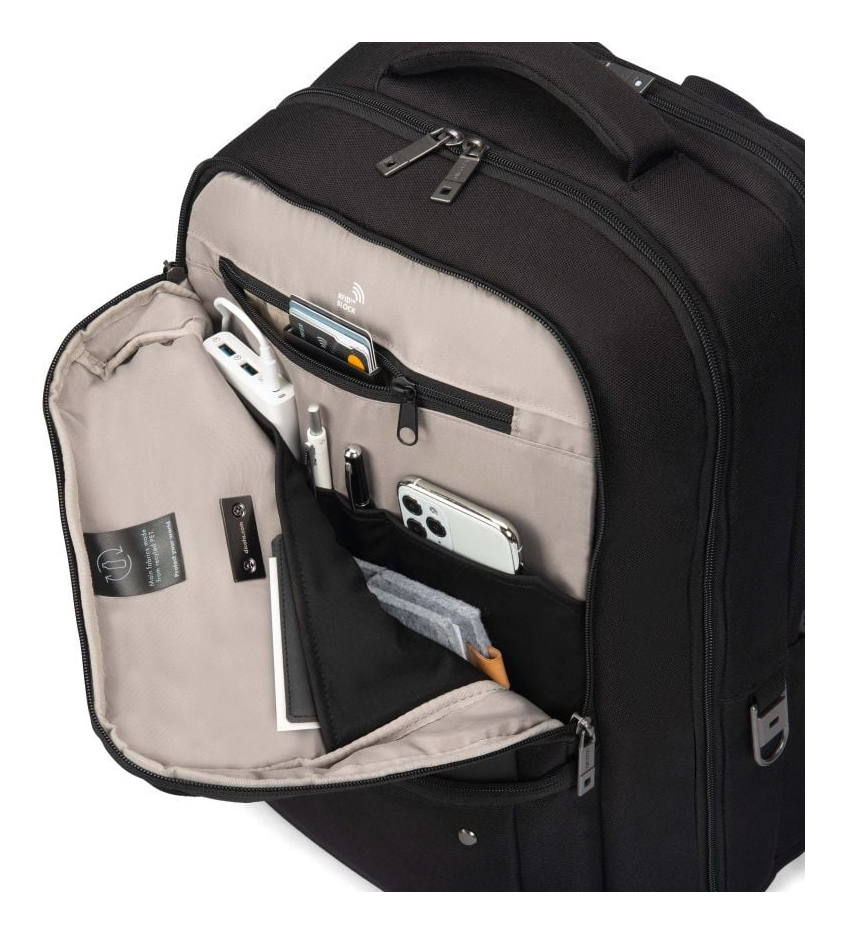 DICOTA Five - 15-17.3in Notebook Backpack - Black / 900d Recycled Pet Polyester