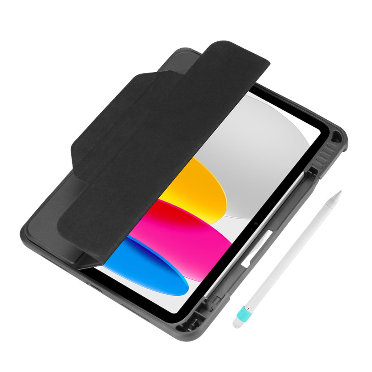 DEQSTER Rugged Flip Case 10.9in Blackfor iPad (10 Gen.)