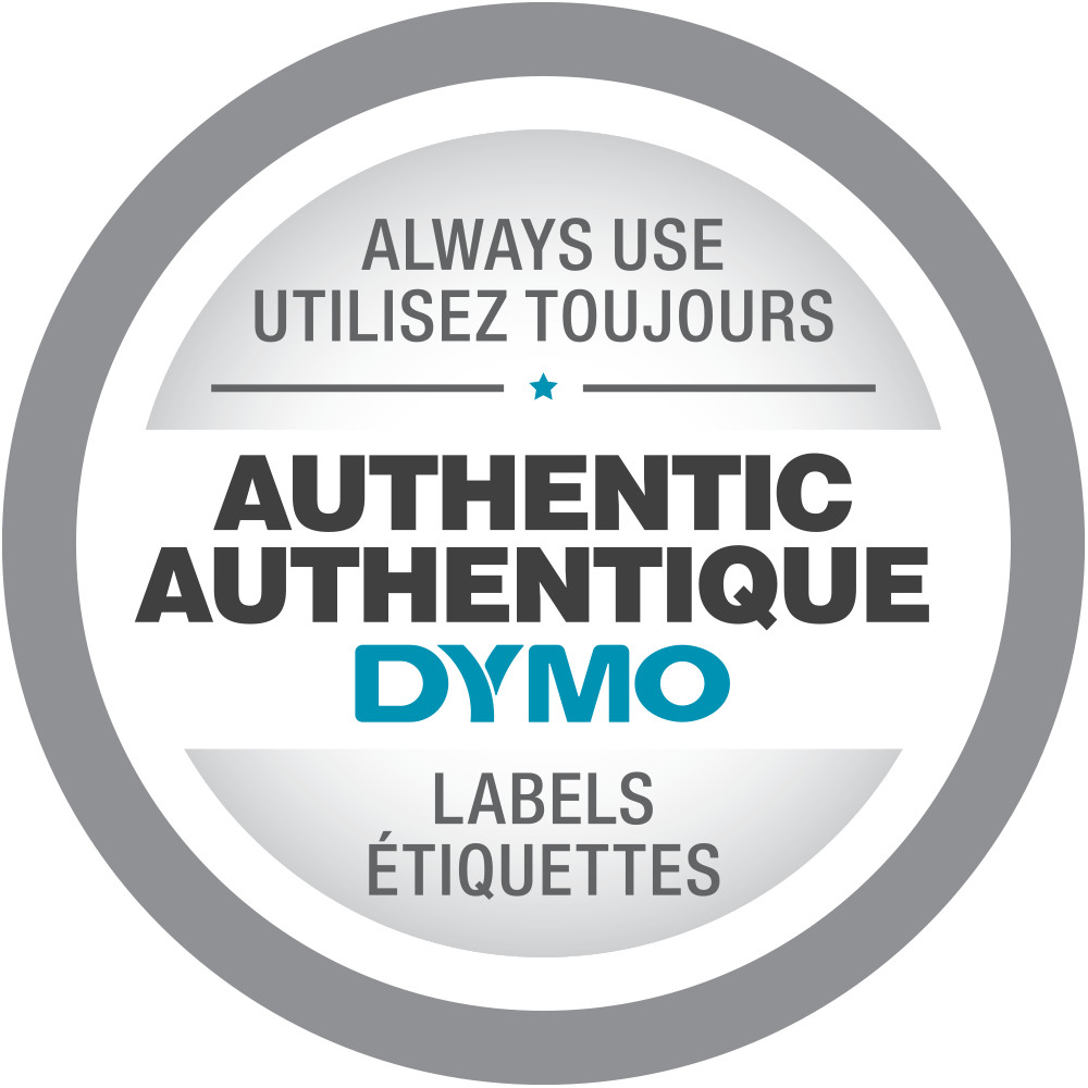 DYMO Rhino Tape - Heat-Shrink Label - Black on White - 12mm