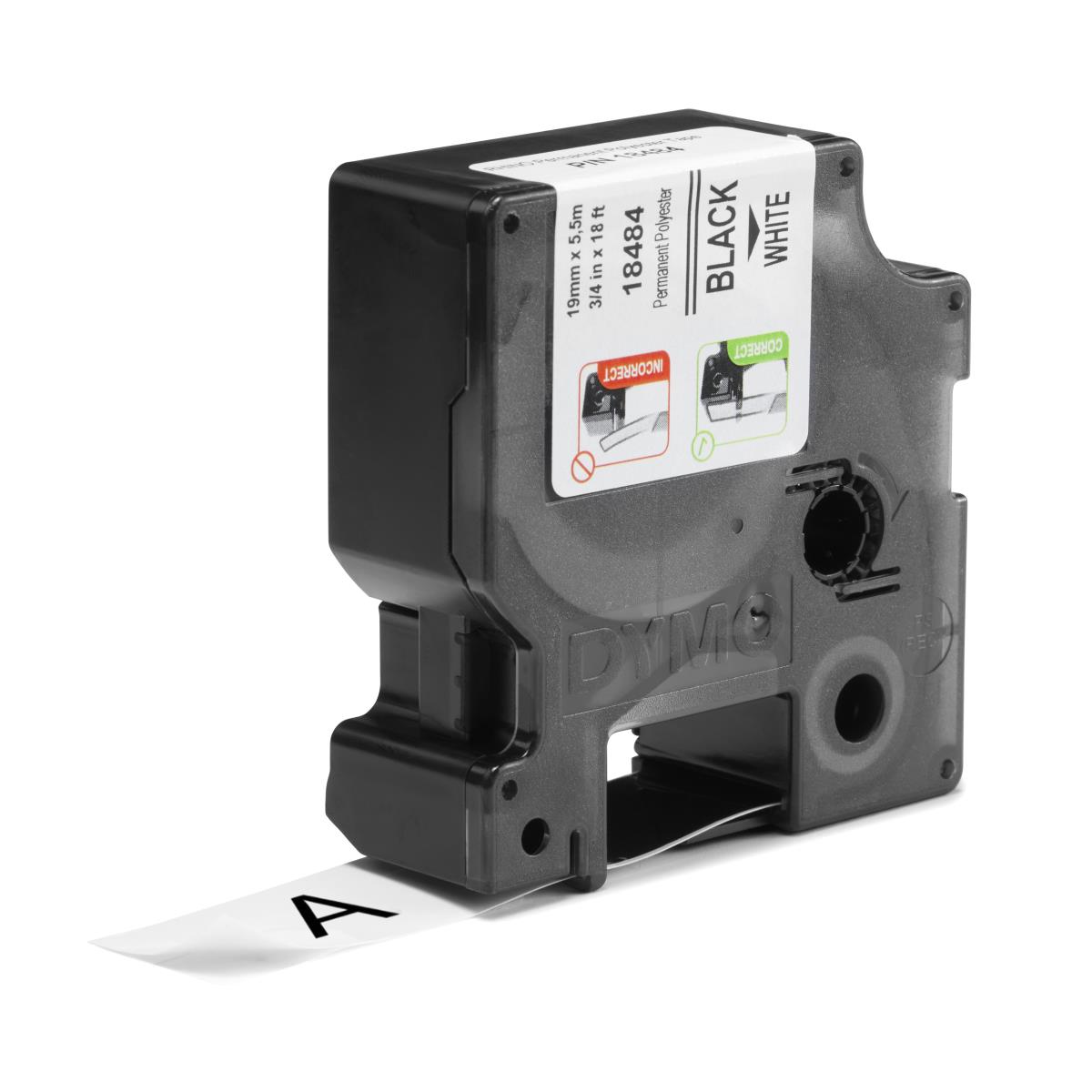 DYMO Rhinopro Coloured Label White 19mm