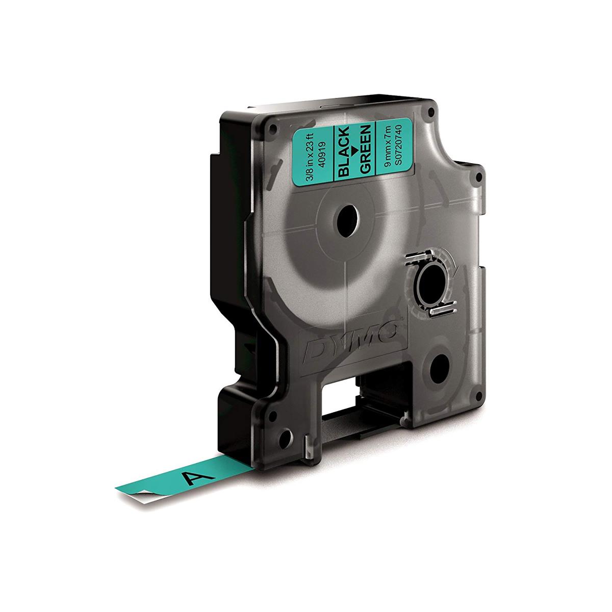 DYMO Tape Black On Green 9mmx7m Type D1
