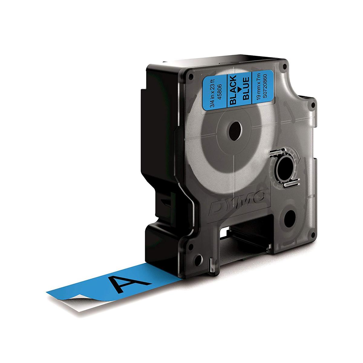 DYMO D1 Standard Tape Black On Blue 19mmx7m