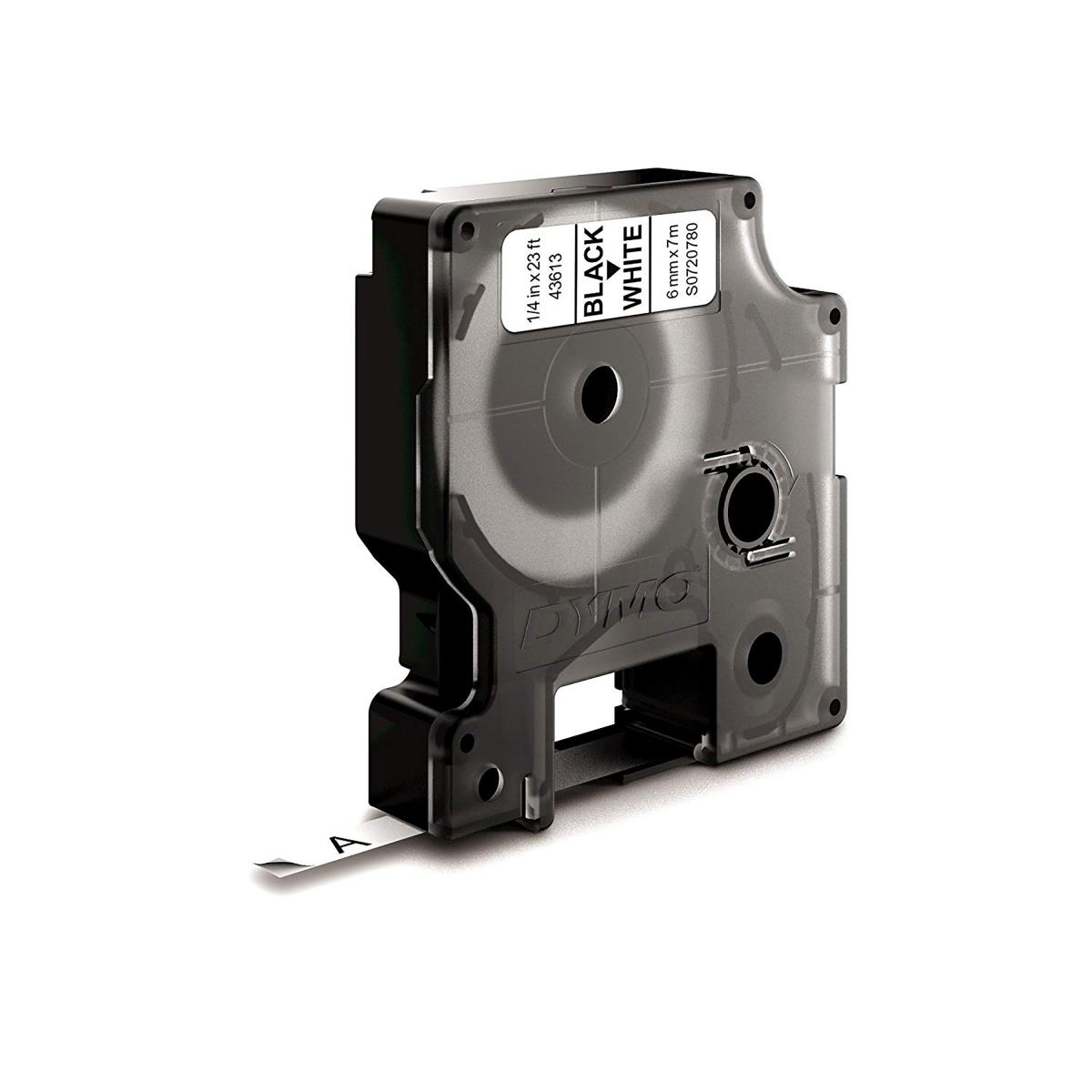 DYMO Tape Black On White 6mmx7m Type D1