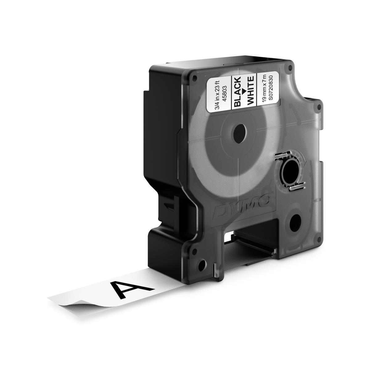 DYMO D1 Standard Tape Black On White 19mmx7m