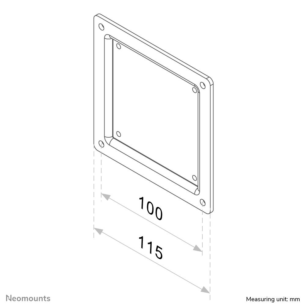 NEOMOUNTS Vesa Plate 100 X 100 Mm Black