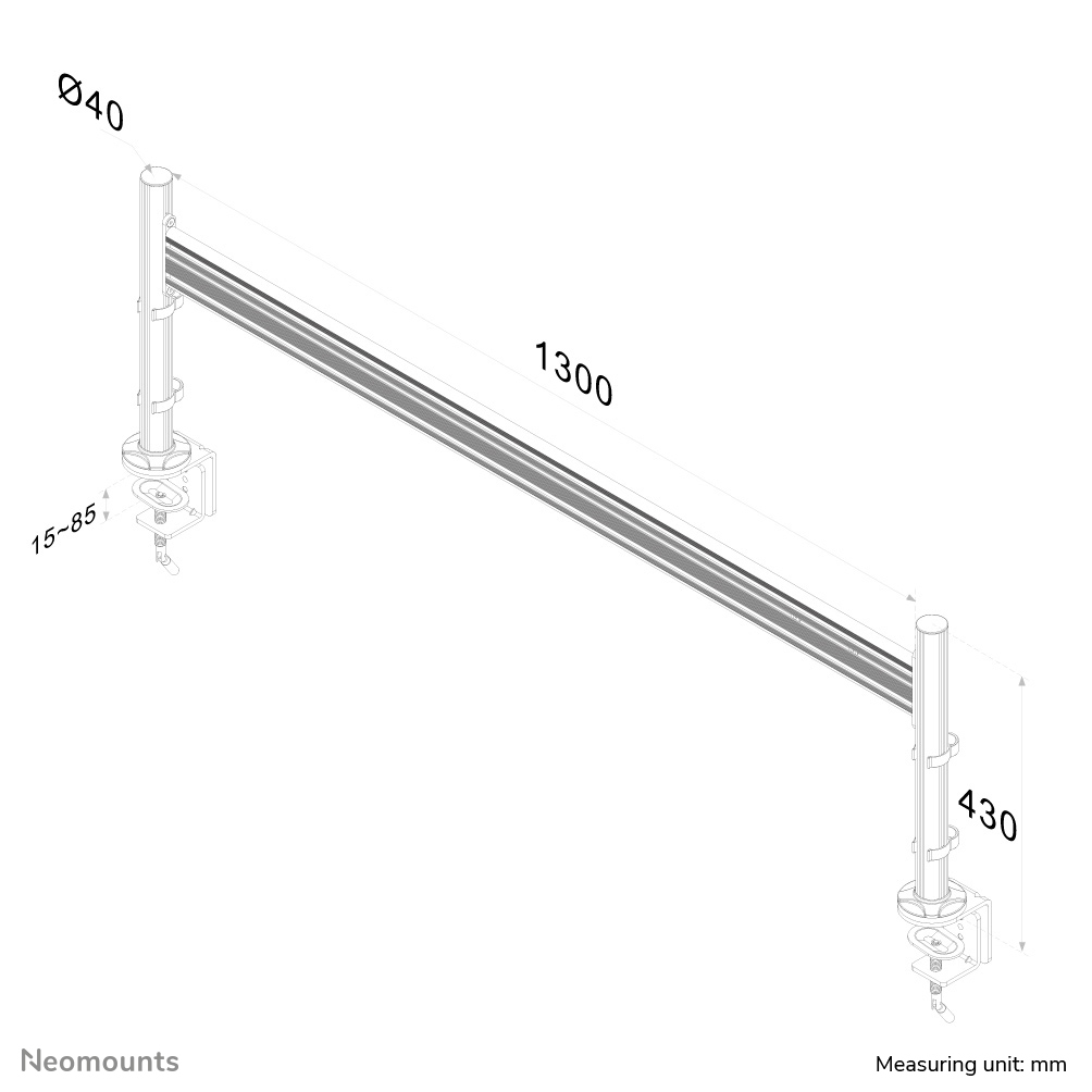 NEOMOUNTS Toolbar For 3 Screens (fpma-dtb100)