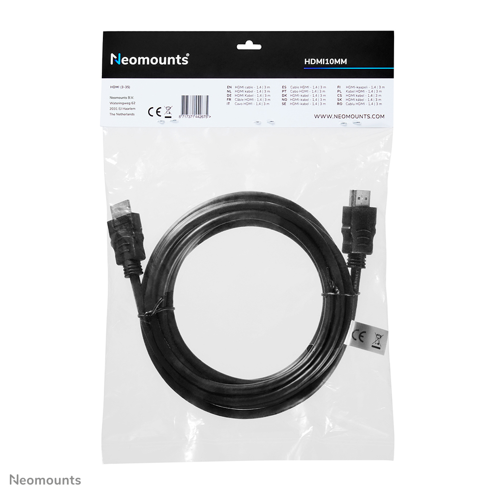 NEOMOUNTS Hdmi 1.3 Cable High Speed 19 Pins M/m 3m