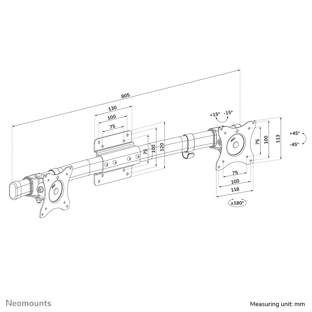 NEOMOUNTS Flatscreen Cross Bar