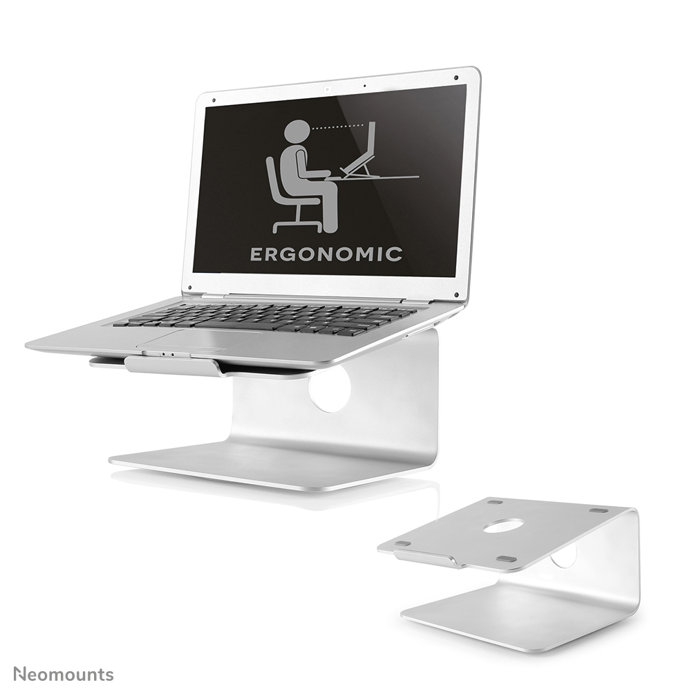 NEOMOUNTS Laptop Desk Stand (ergonomic 360 Degrees Rotatable) Silver 5kg