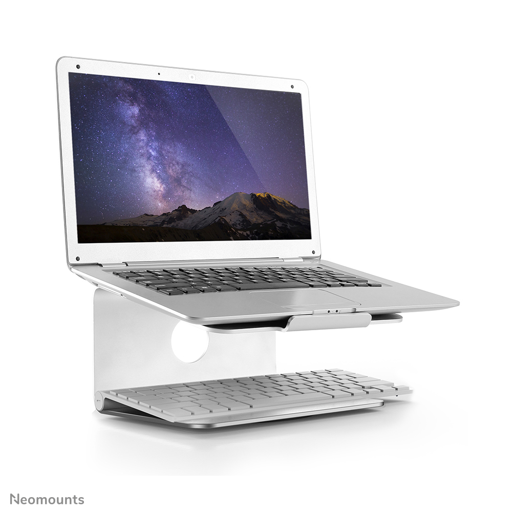 NEOMOUNTS Laptop Desk Stand (ergonomic 360 Degrees Rotatable) Silver 5kg