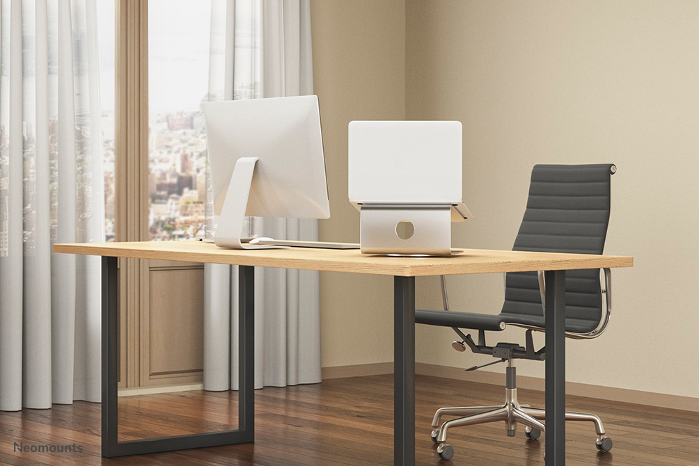 NEOMOUNTS Laptop Desk Stand (ergonomic 360 Degrees Rotatable) Silver 5kg