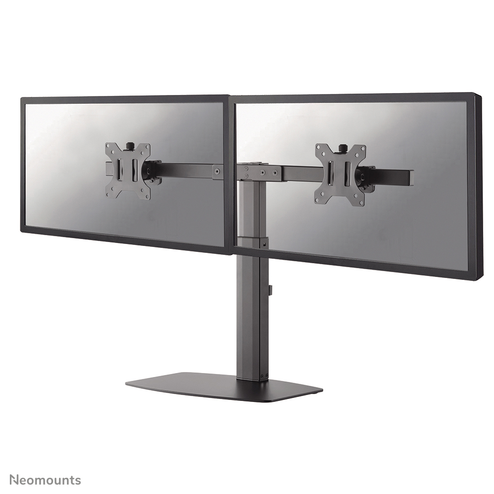 NEOMOUNTS Monitor Mount - Stand - 2 Monitor - Full Motion - Gas Spring - 10-27in - Black