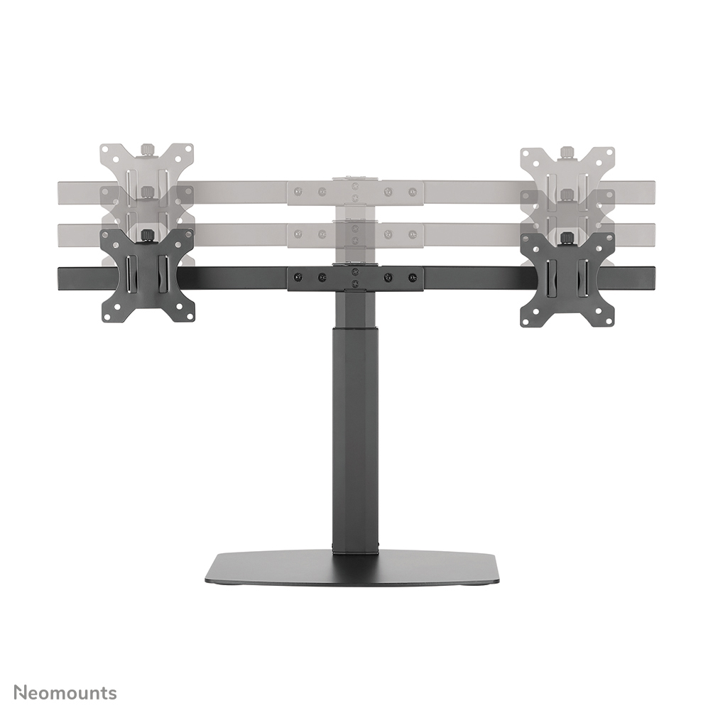 NEOMOUNTS Monitor Mount - Stand - 2 Monitor - Full Motion - Gas Spring - 10-27in - Black