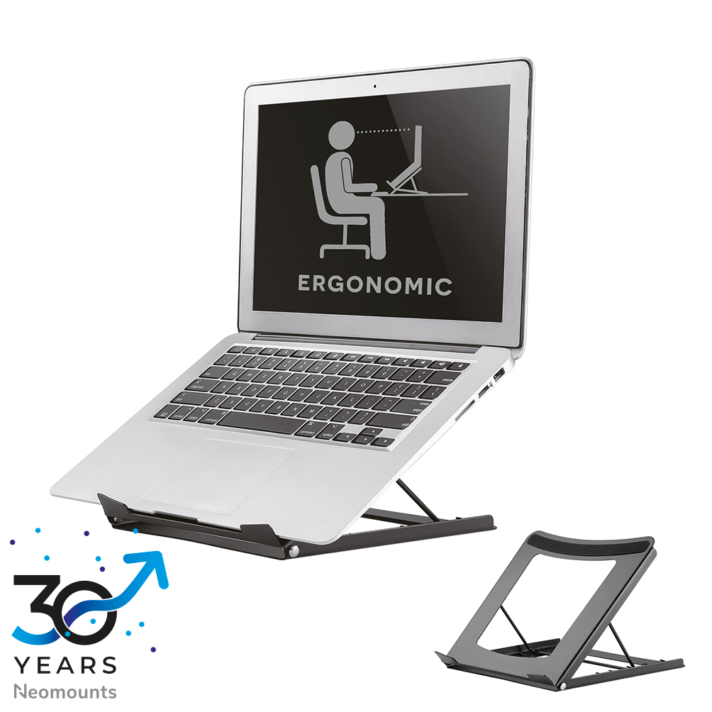 NEOMOUNTS Foldable Laptop (10-15in) Desk Stand - Black