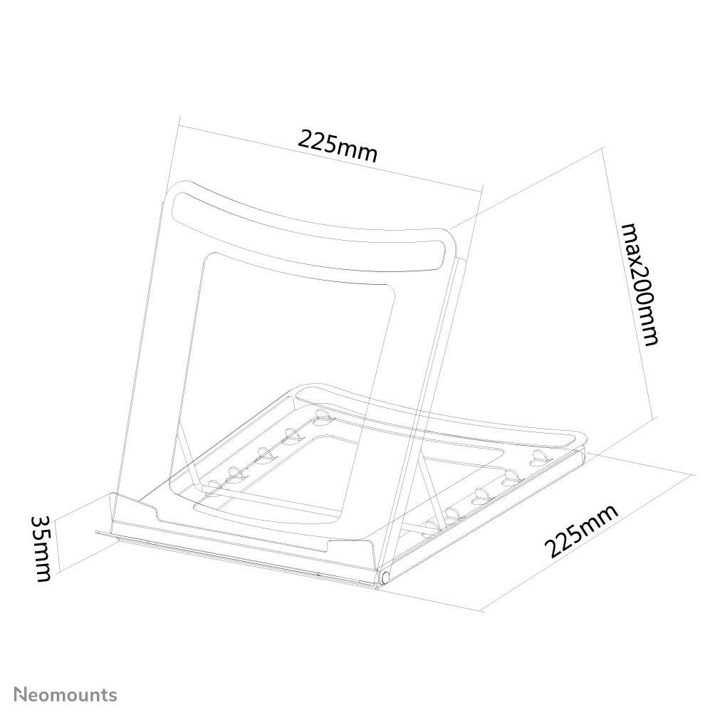 NEOMOUNTS Foldable Laptop (10-15in) Desk Stand - Black