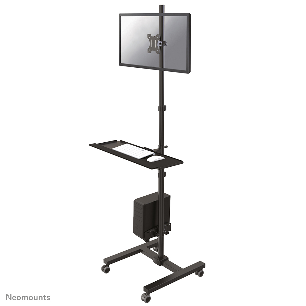 NEOMOUNTS Mobile Workplace Floor Stand Monitor Keyboard/mouse & Pc