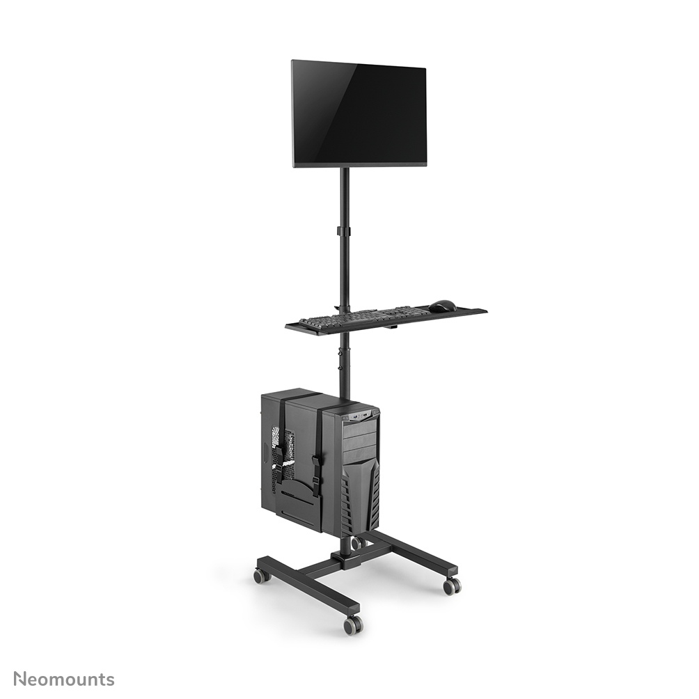 NEOMOUNTS Mobile Workplace Floor Stand Monitor Keyboard/mouse & Pc