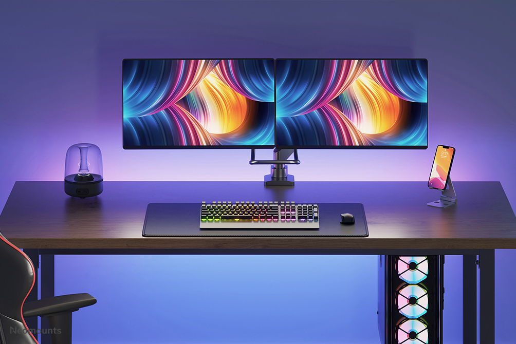 NEOMOUNTS Monitor Mount - Desk - 2 monitor - Full Motion - 10 to 32in - Black