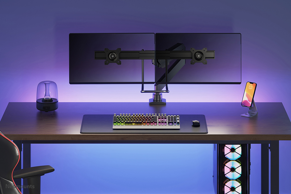 NEOMOUNTS Monitor Mount - Desk - 2 monitor - Full Motion - 10 to 32in - Black