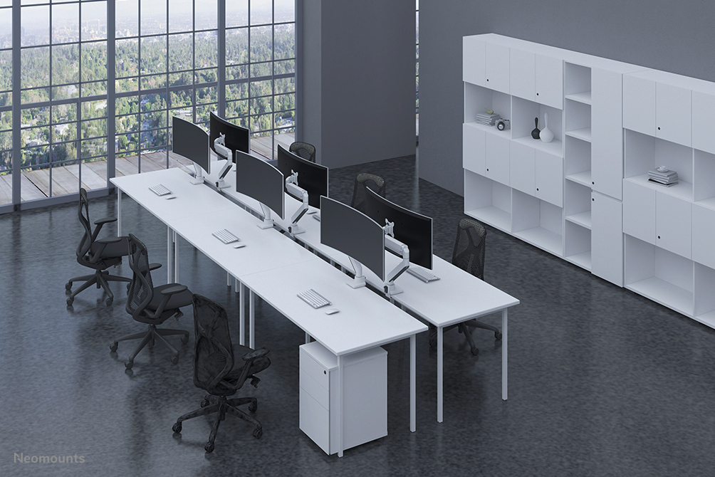 NEOMOUNTS Desk Mount 10-49in White