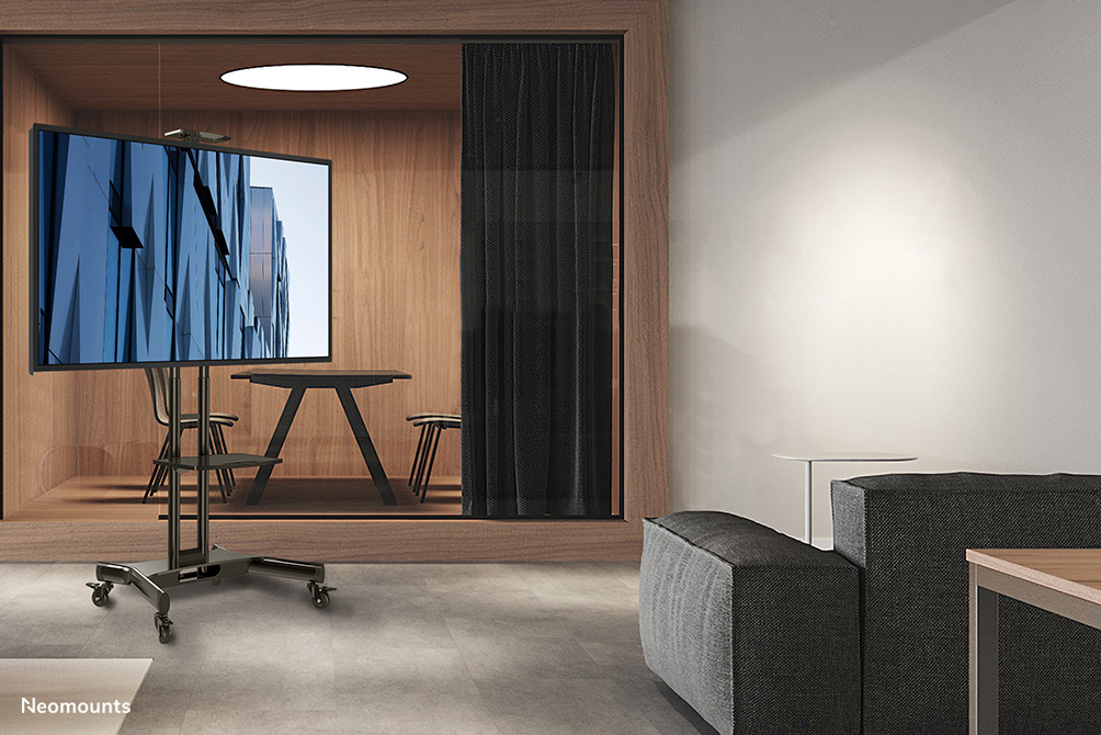 NEOMOUNTS Mobile Floor Stand for 32-75in Screens - Black