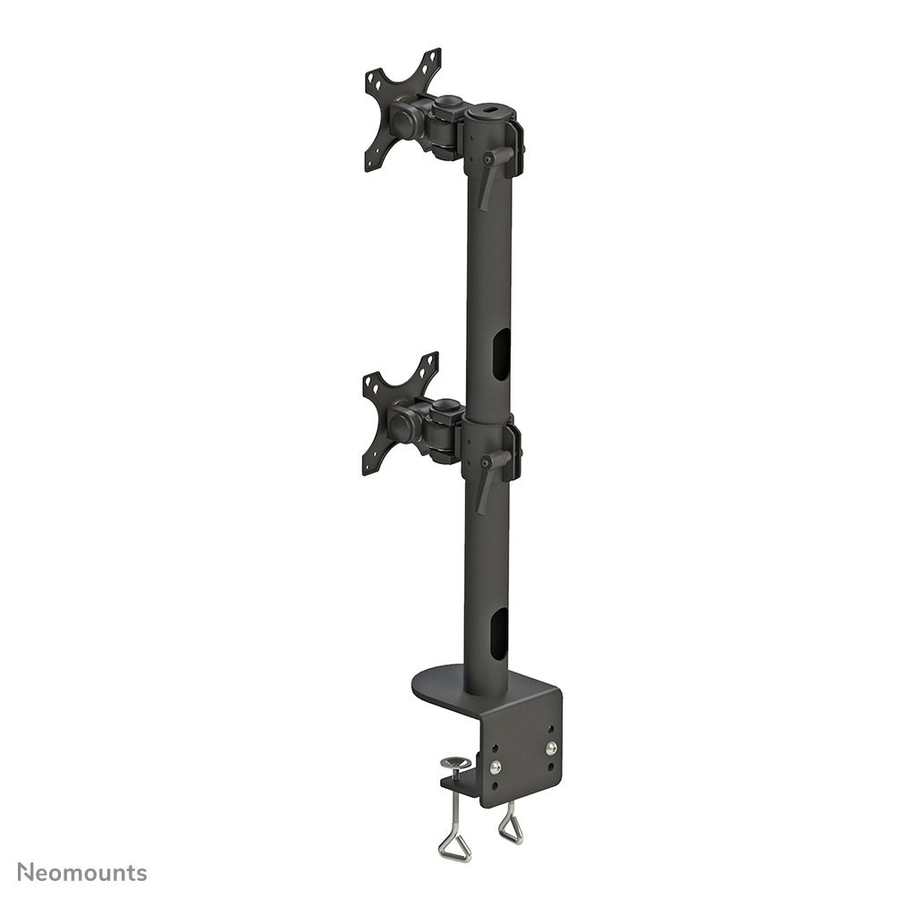 NEOMOUNTS Full Motion Desk Mount (clamp) for two 17-49in Curved Monitor Screens - Black
