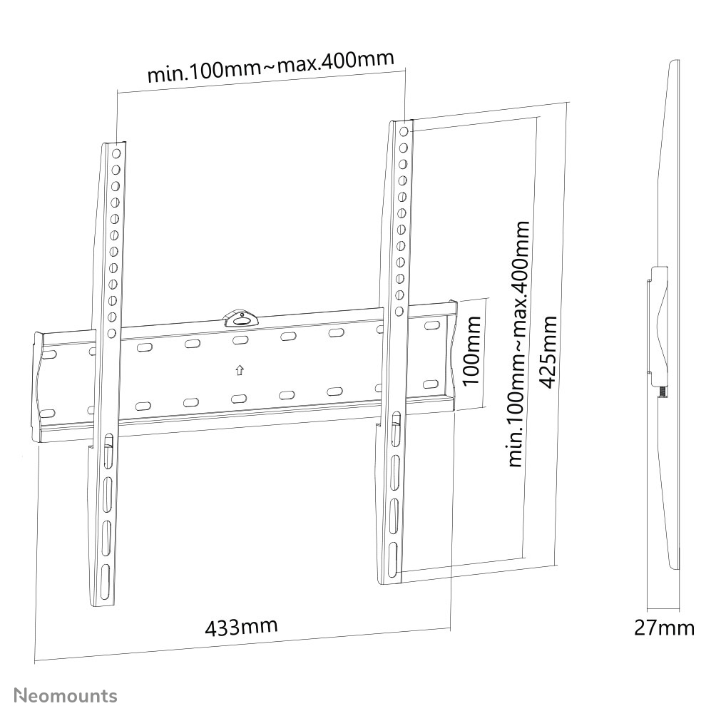 NEOMOUNTS Flat Screen Wall Mount Fixed 32-55in Black