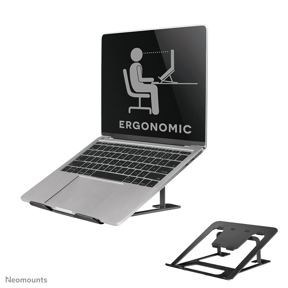 NEOMOUNTS Foldable Laptop Stand - Black 10-17in