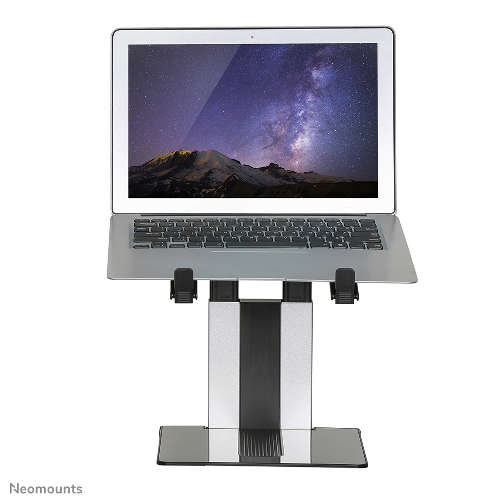 NEOMOUNTS Foldable Laptop Stand - Silver/ Black 10-16in