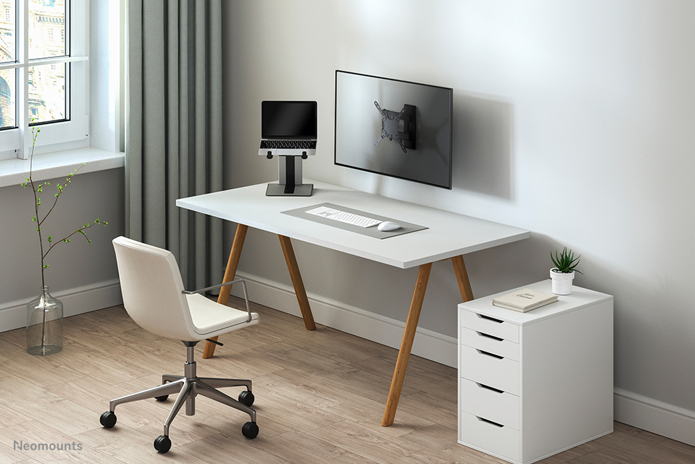 NEOMOUNTS Foldable Laptop Stand - Silver/ Black 10-16in