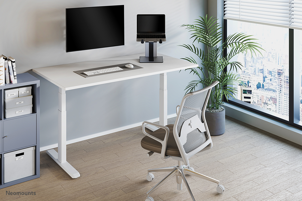 NEOMOUNTS Foldable Laptop Stand - Silver/ Black 10-16in