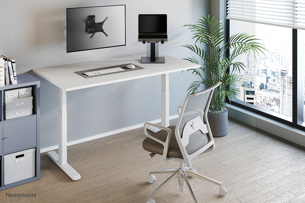 NEOMOUNTS Foldable Laptop Stand - Silver/ Black 10-16in