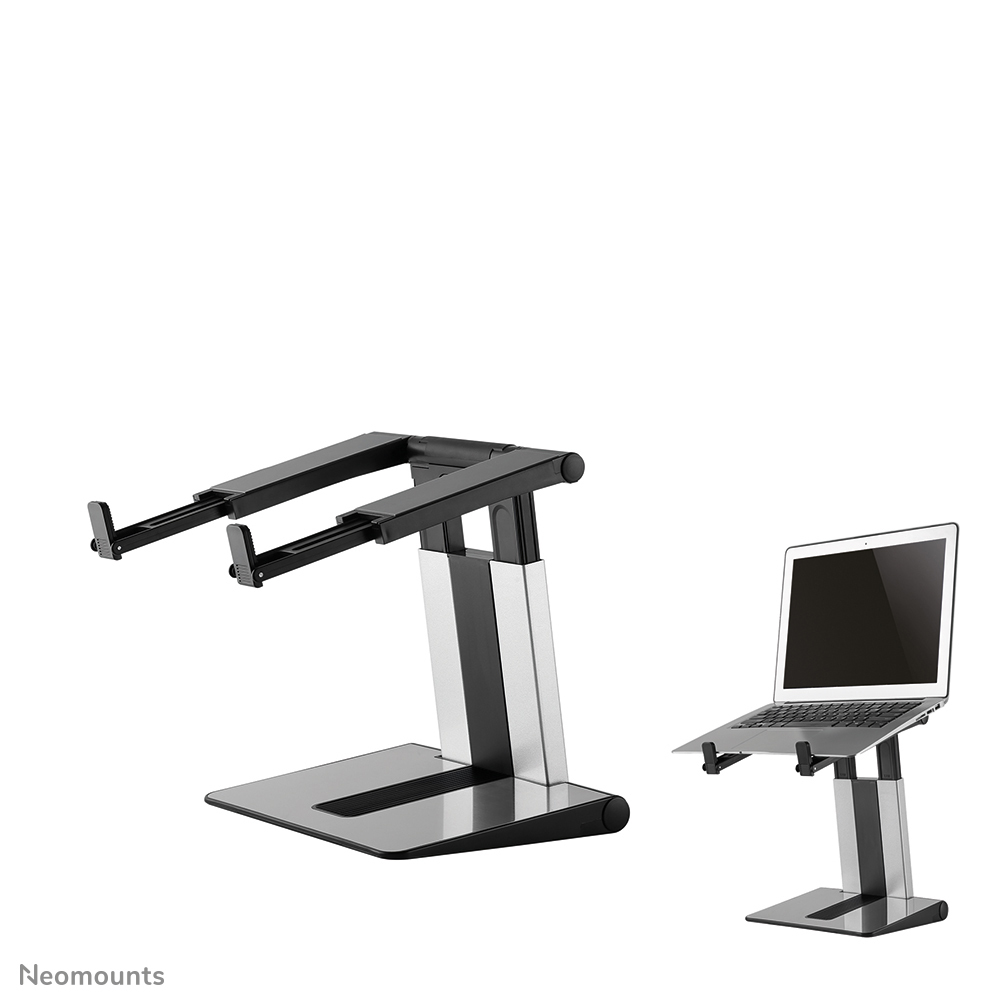 NEOMOUNTS Foldable Laptop Stand - Silver/ Black 10-16in