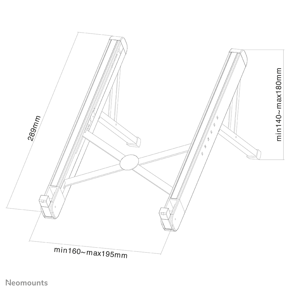 NEOMOUNTS Foldable Laptop Stand - Silver