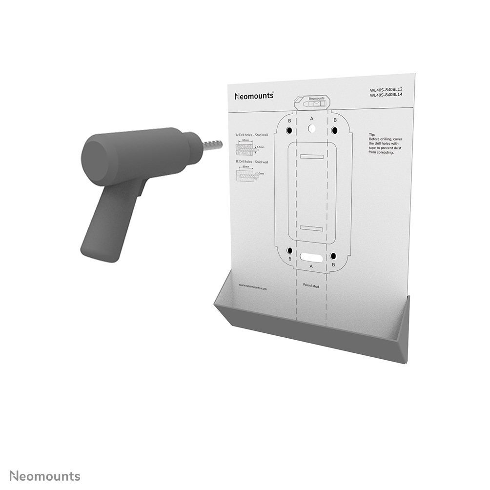 NEOMOUNTS Select WL40S-850BL14 Fixed Wall Mount For 32-65in Screens - Black