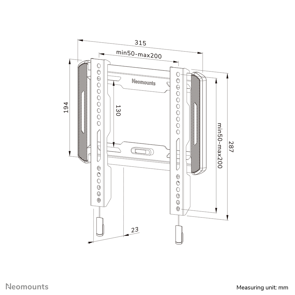 NEOMOUNTS WL30-550BL12 Fixed Wall Mount for 24-55in Screens - Black