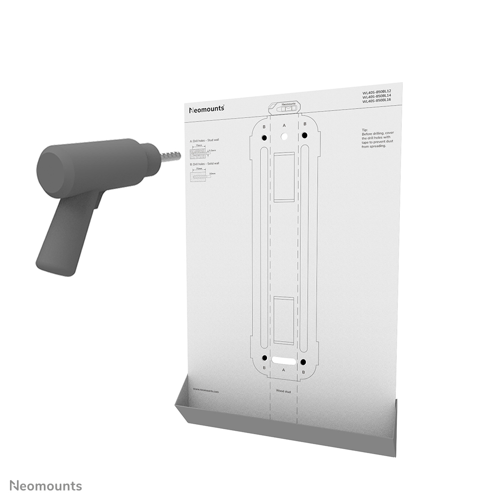 NEOMOUNTS Select Full Motion Wall Mount For 32-65in Screens - Black