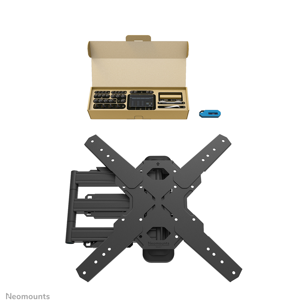 NEOMOUNTS Select Full Motion Wall Mount For 32-65in Screens - Black
