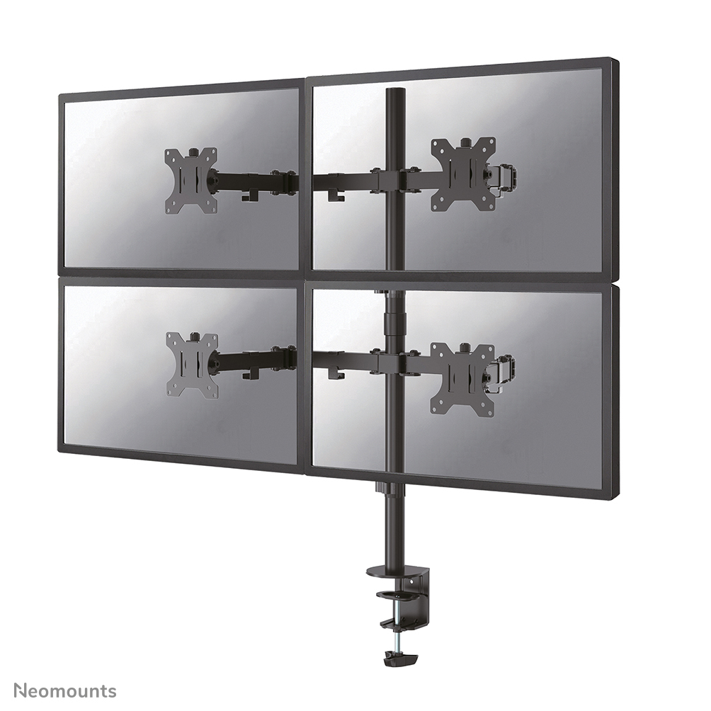 NEOMOUNTS Flat Screen Desk Mount Stand 13-32in (fpma-d550d4dblack)