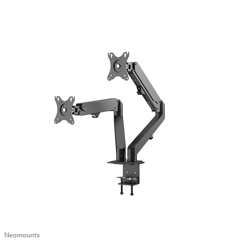 NEOMOUNTS Full Motion Monitor Desk Mount For 17-27in 2 Screens - Black