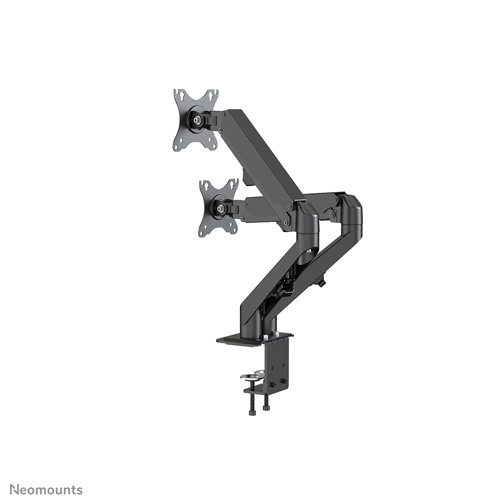 NEOMOUNTS Full Motion Monitor Desk Mount For 17-27in 2 Screens - Black