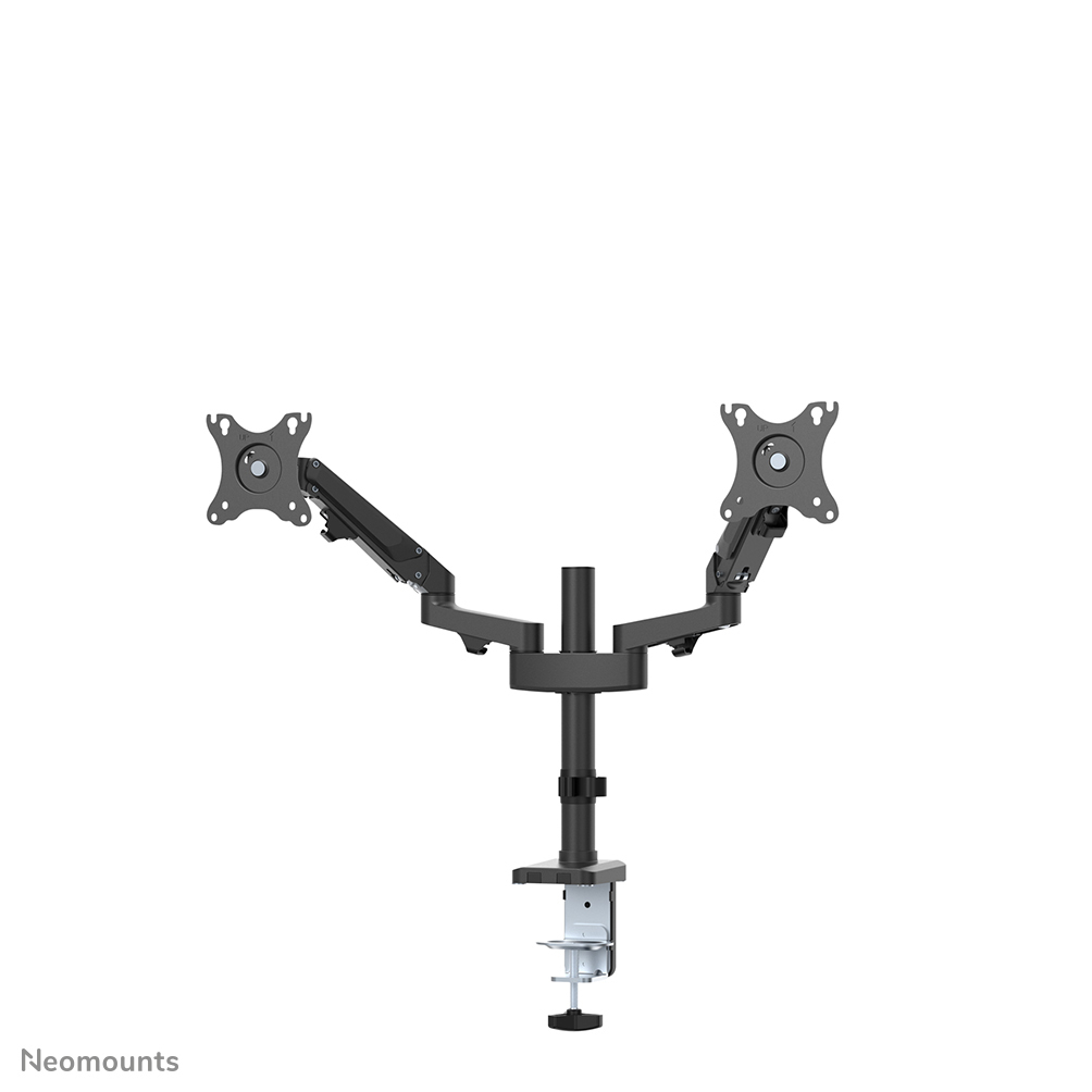 NEOMOUNTS Full Motion Monitor Desk Mount For 17-27in 2 Screens - Black