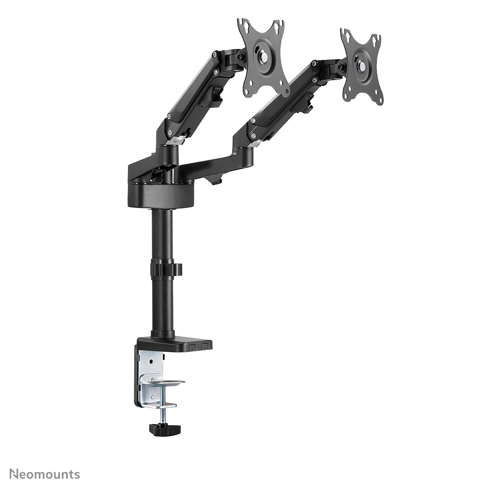 NEOMOUNTS Full Motion Monitor Desk Mount For 17-27in 2 Screens - Black